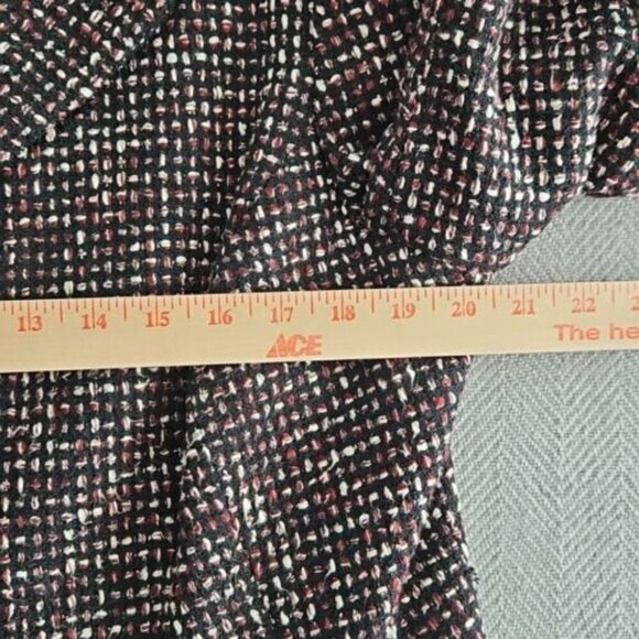 Tape Measure Women's Tweed Jacket Blazer 3-Button Port and Black Lace Gothcore - Picture 9 of 16